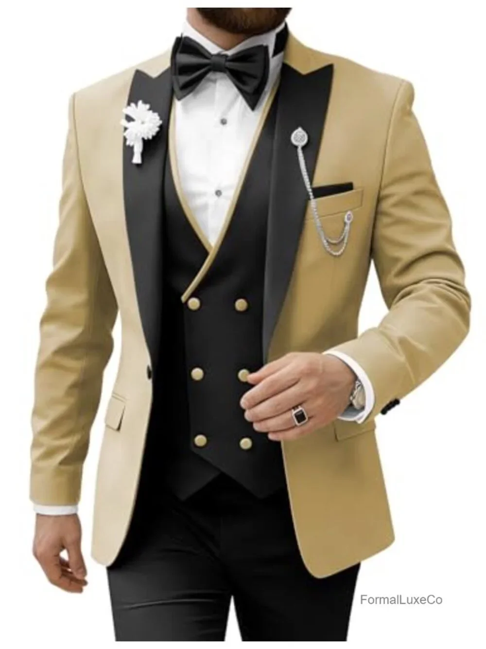 Men's 3 Piece Slim Fit Suit Wedding Prom Tuxedo Formal Business